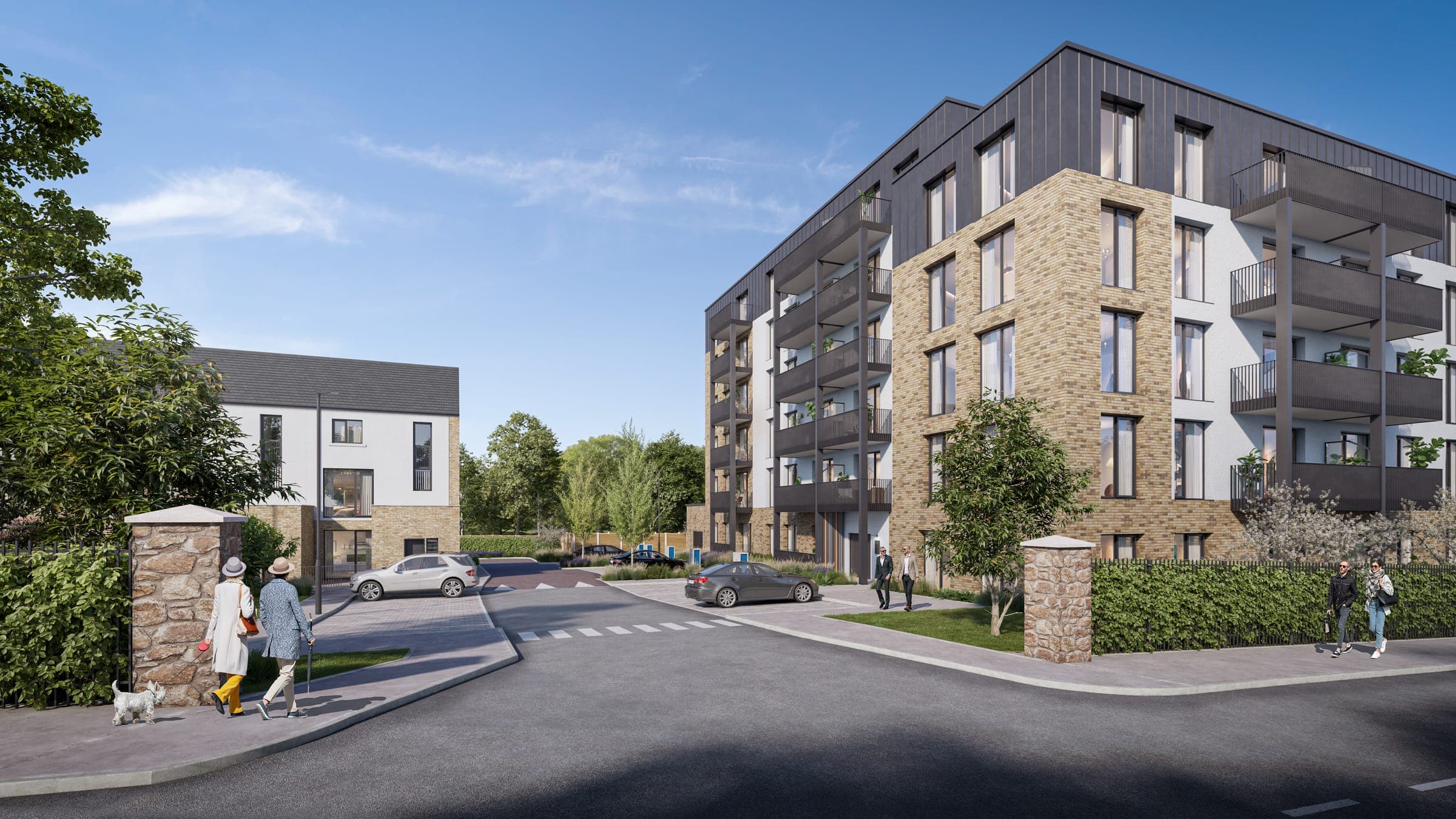 CGI of apartment blocks at Highpoint Park, Leopardstown