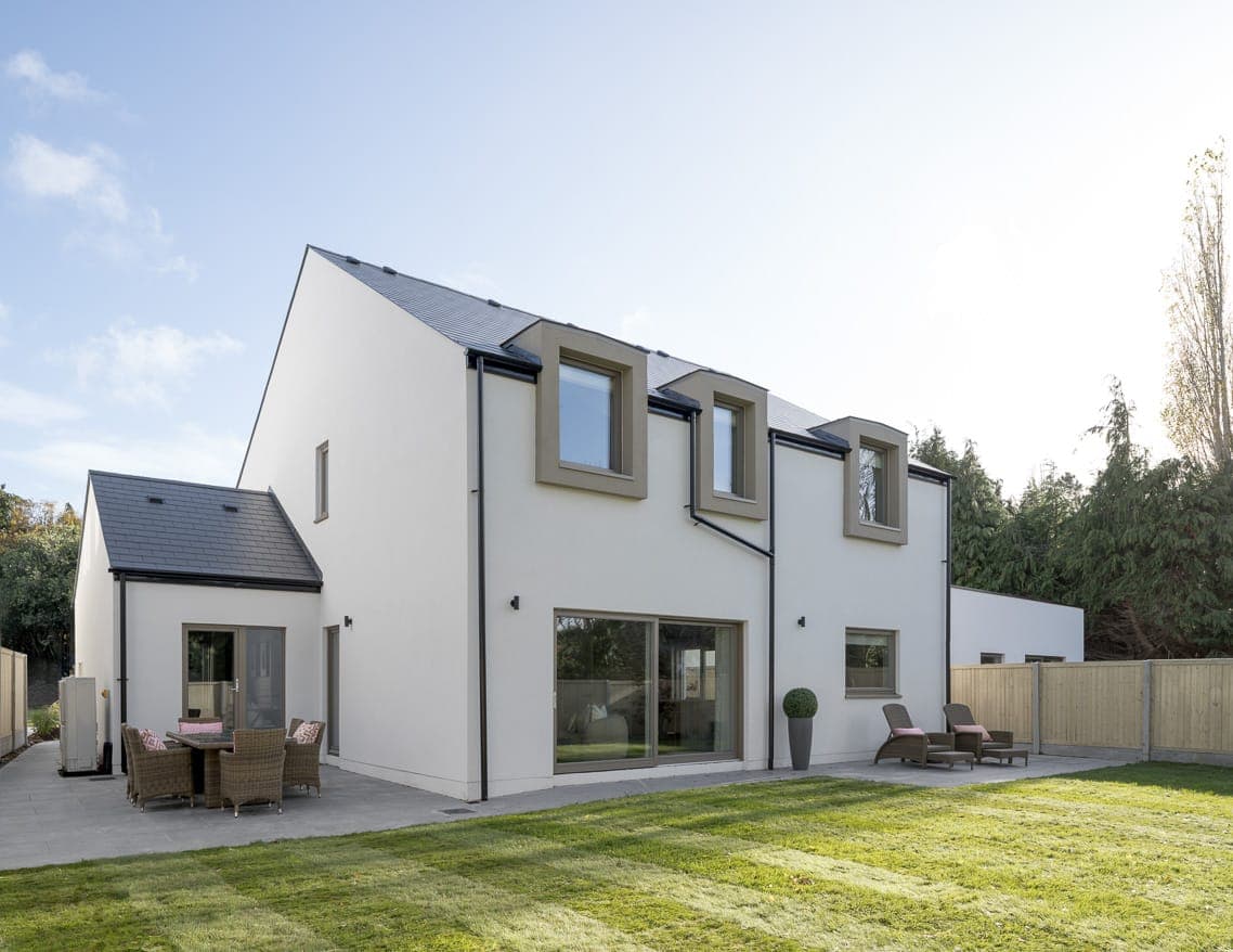 Rear elevation and garden at Pinehurst