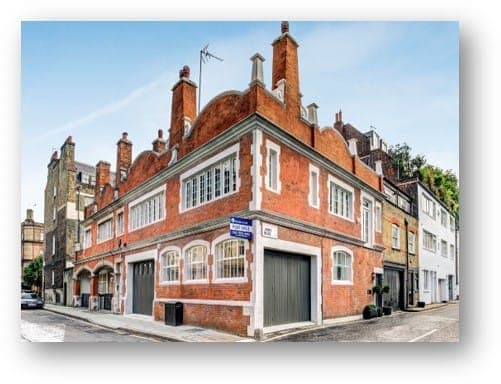 Exterior of Johns Mews, Bloomsbury