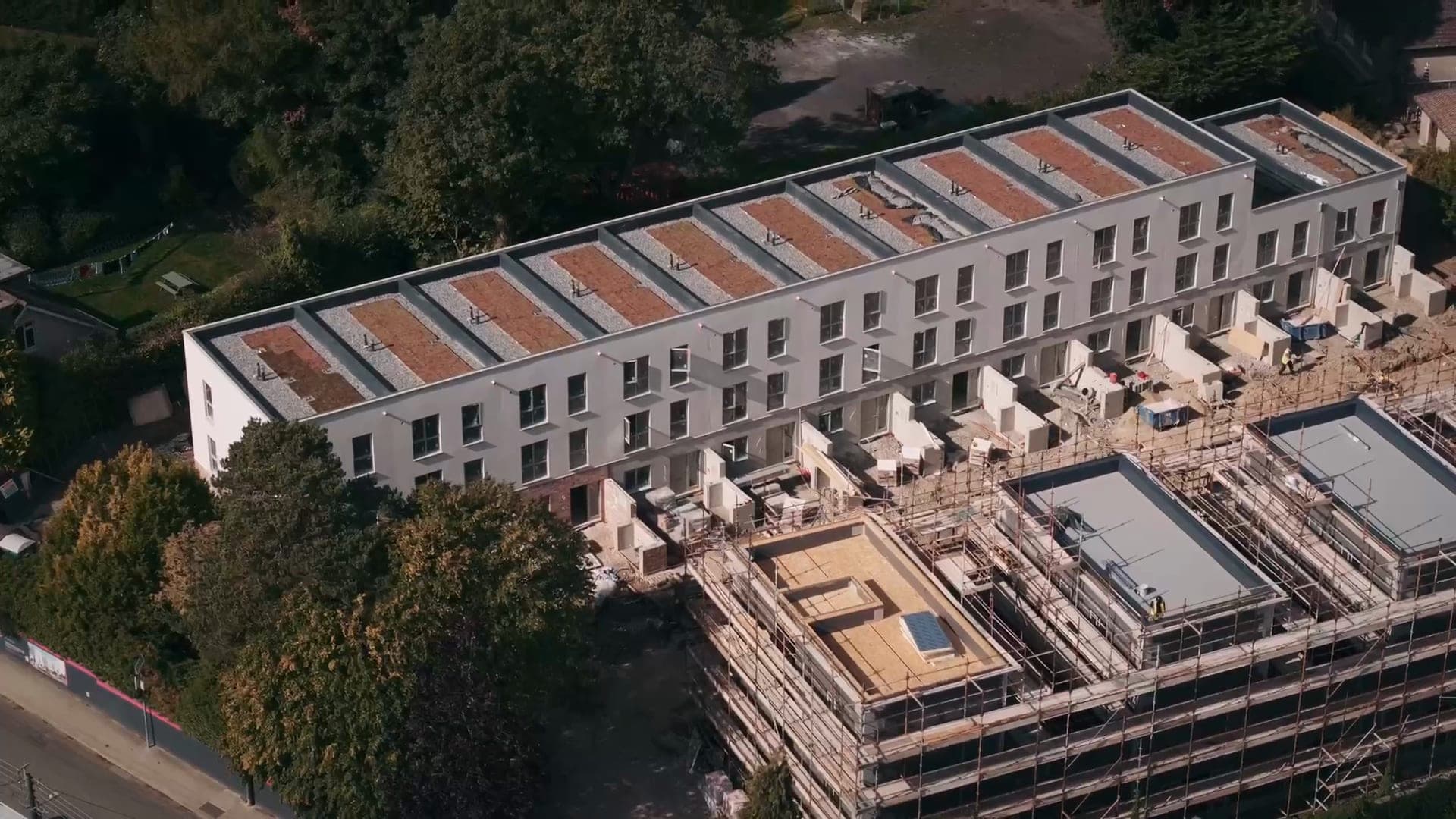 Aerial view of The Poplars site in Shankill during construction